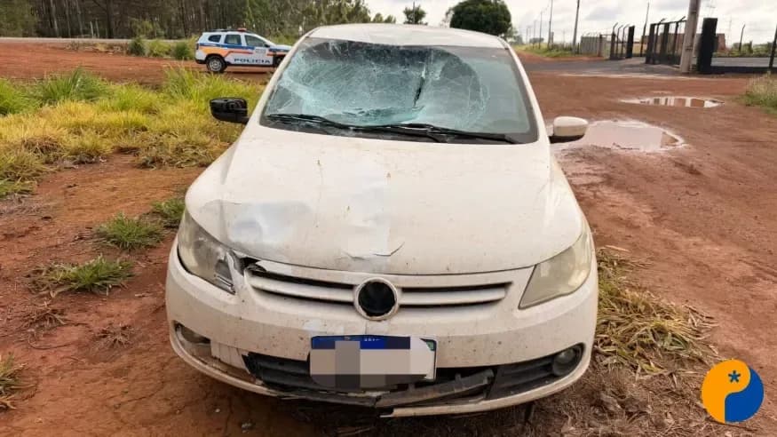 Pedestre fica gravemente ferido após ser atingido por carro na MG-235, em São Gotardo